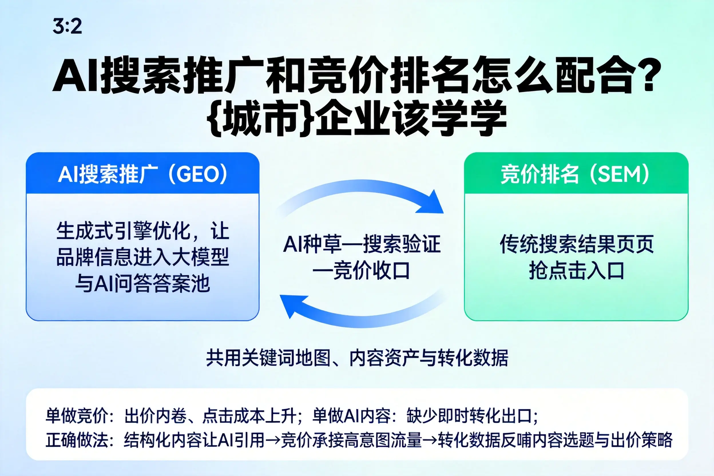 AI搜索推广和竞价排名怎么配合?雅安企业该学学