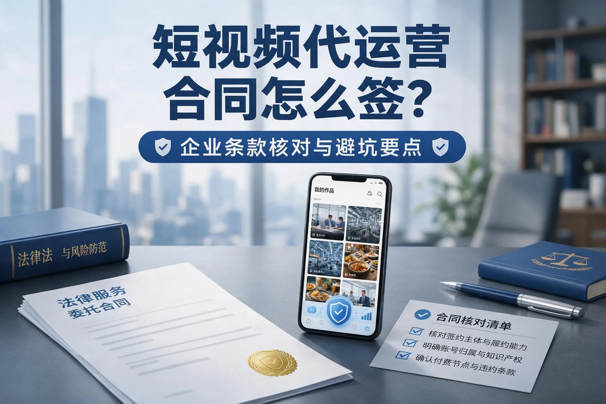 短视频代运营合同怎么签?雅安企业条款核对与避坑要点