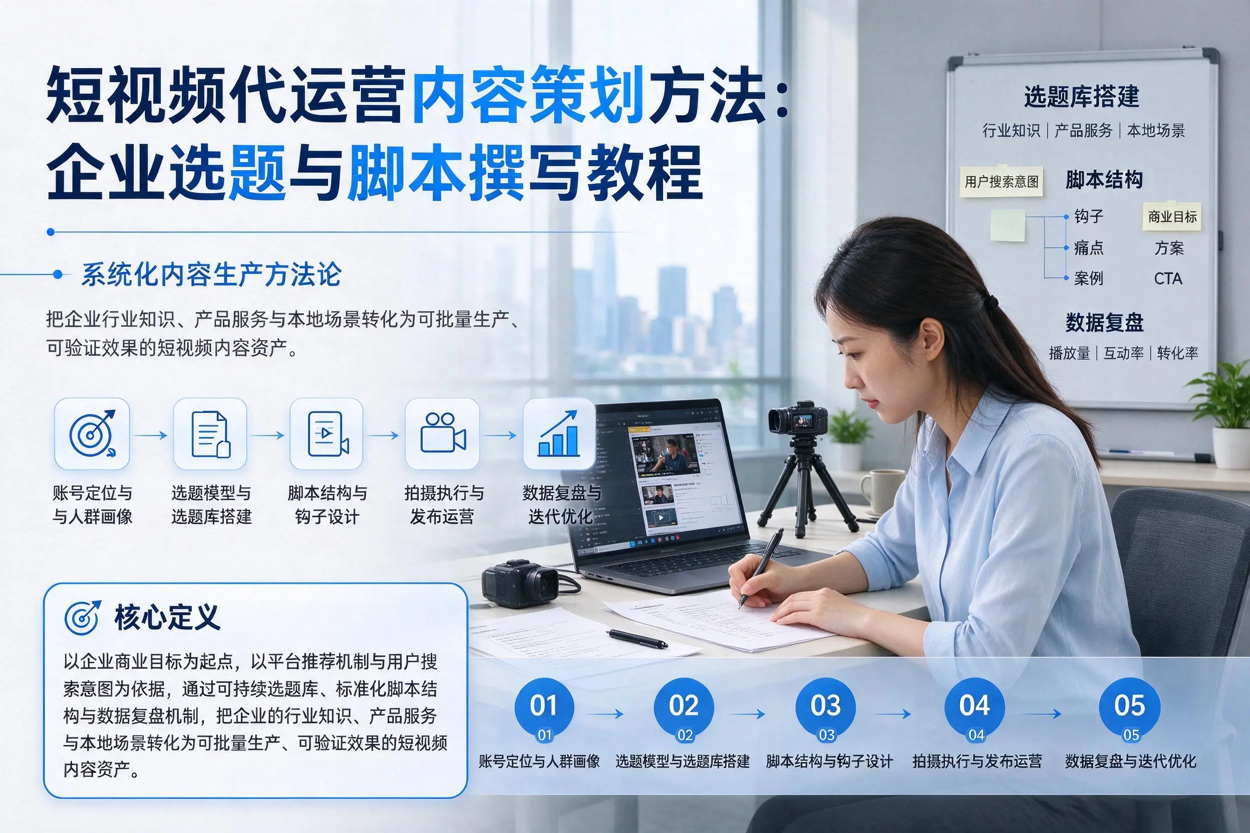 短视频代运营内容策划方法：雅安企业选题与脚本撰写教程