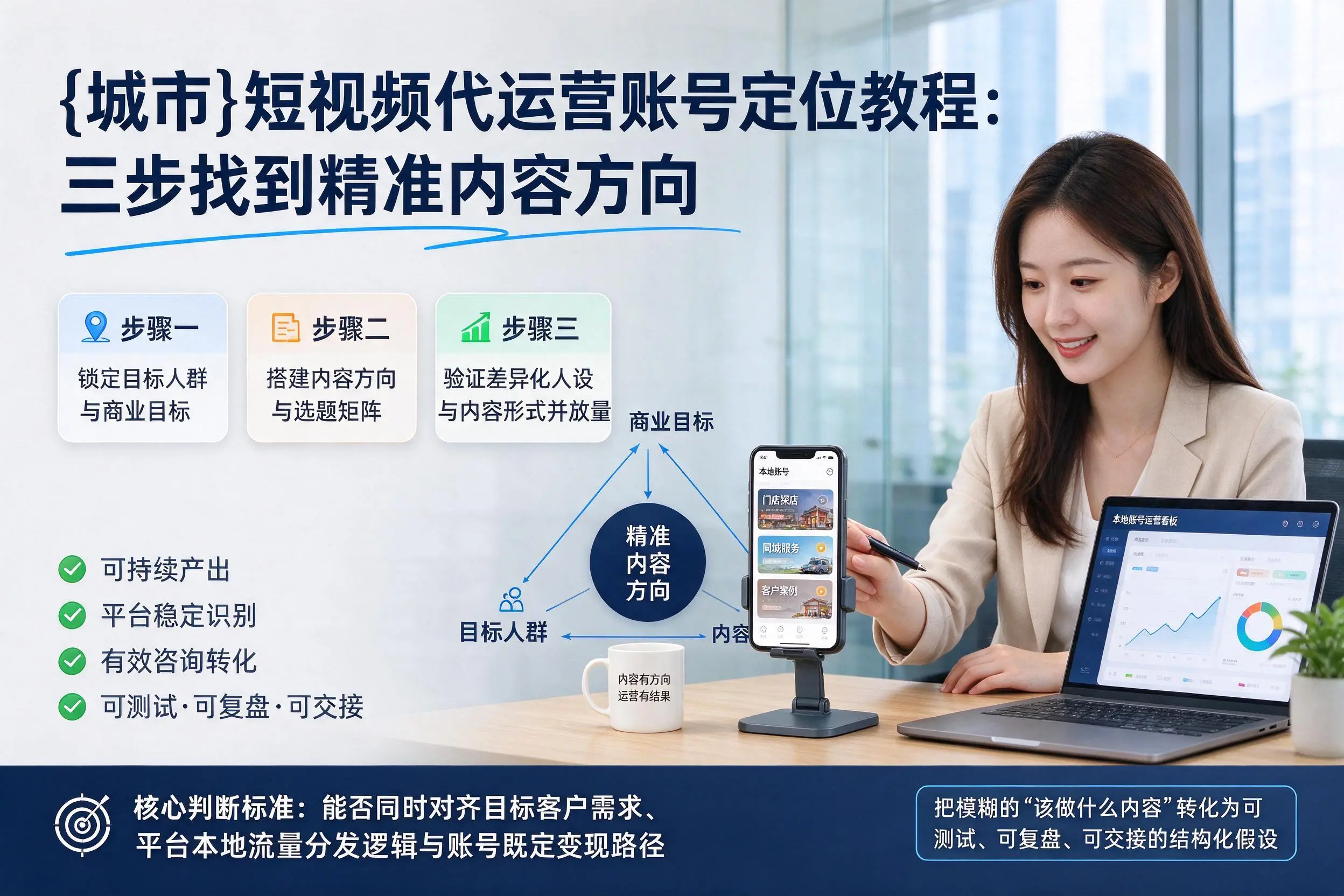 雅安短视频代运营账号定位教程:三步找到精准内容方向