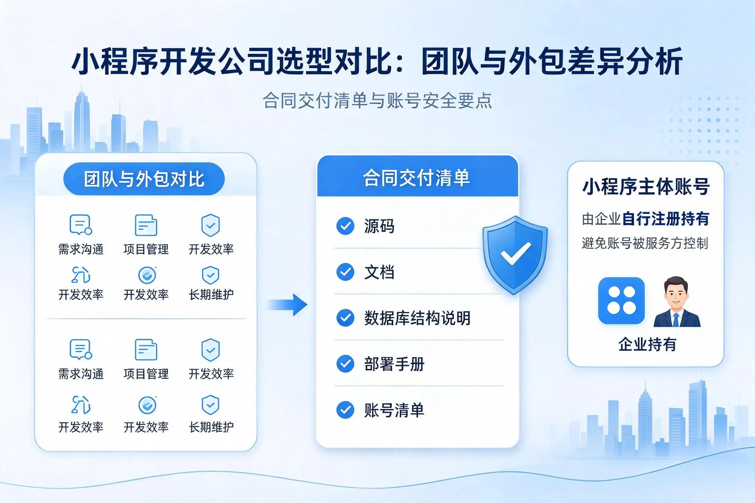 雅安小程序开发公司选型对比:团队与外包差异分析