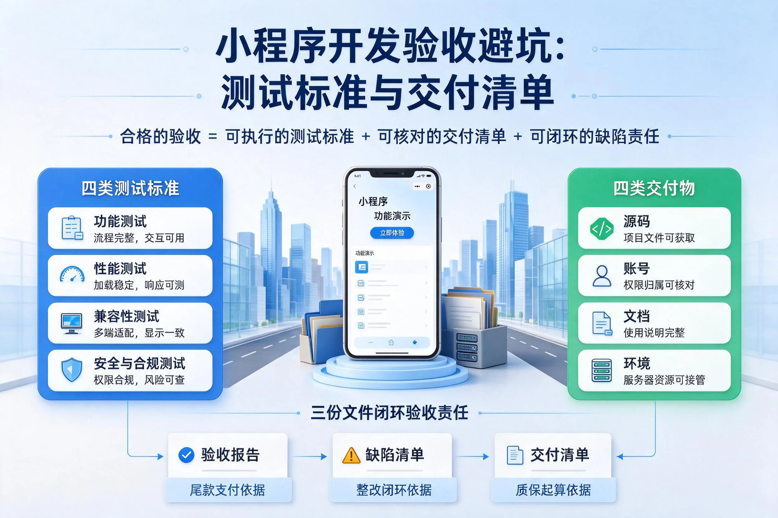 雅安小程序开发验收避坑:测试标准与交付清单