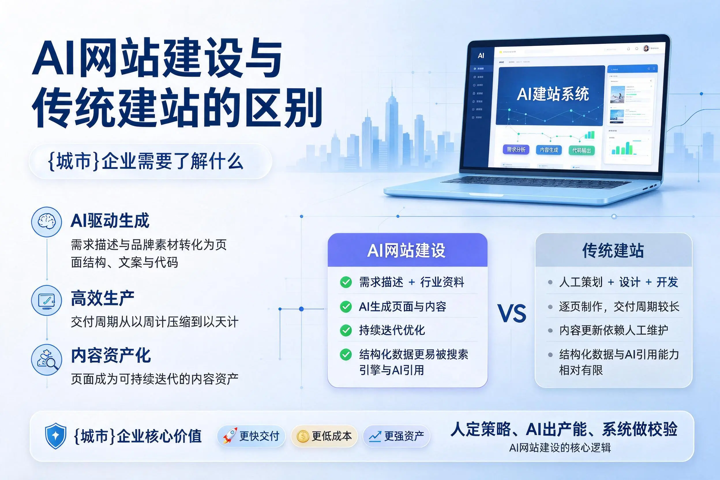 AI网站建设与传统建站的区别,雅安企业需要了解什么