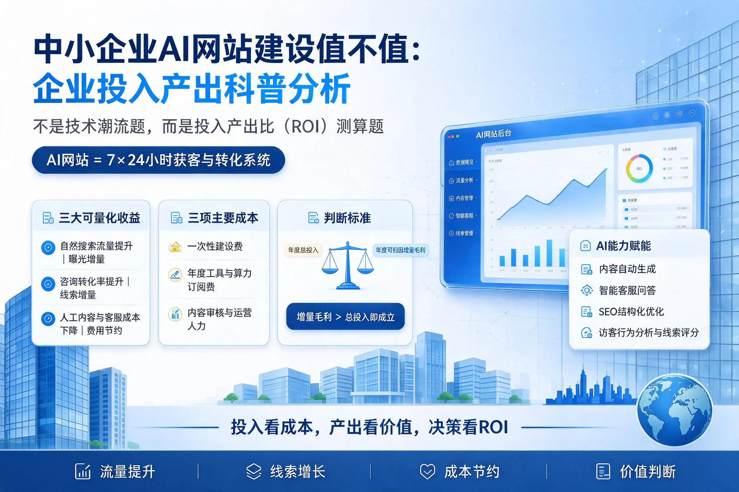 中小企业AI网站建设值不值：雅安企业投入产出科普分析