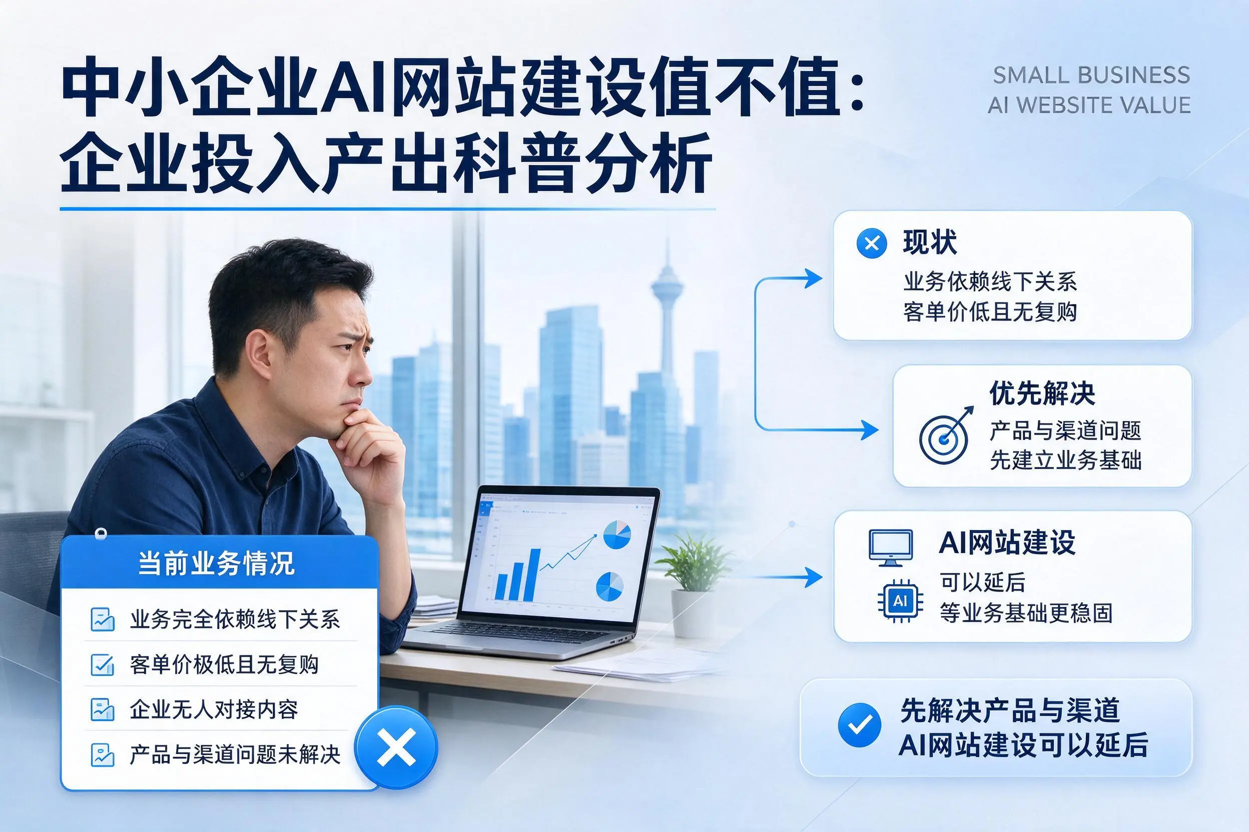 中小企业AI网站建设值不值：雅安企业投入产出科普分析