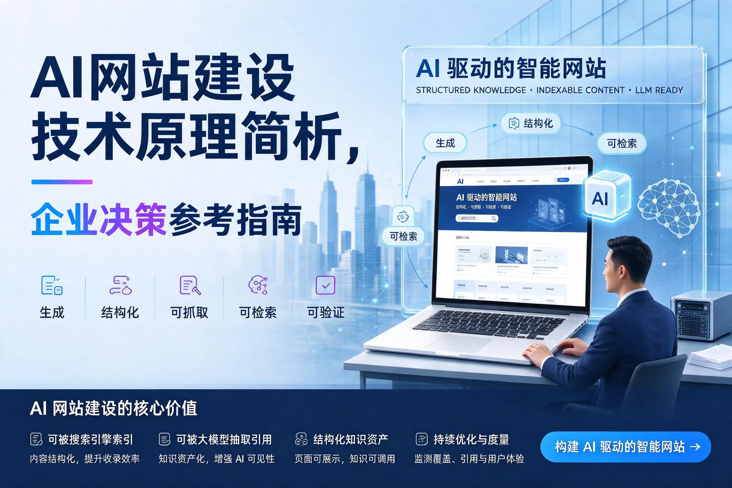 AI网站建设技术原理简析,雅安企业决策参考指南