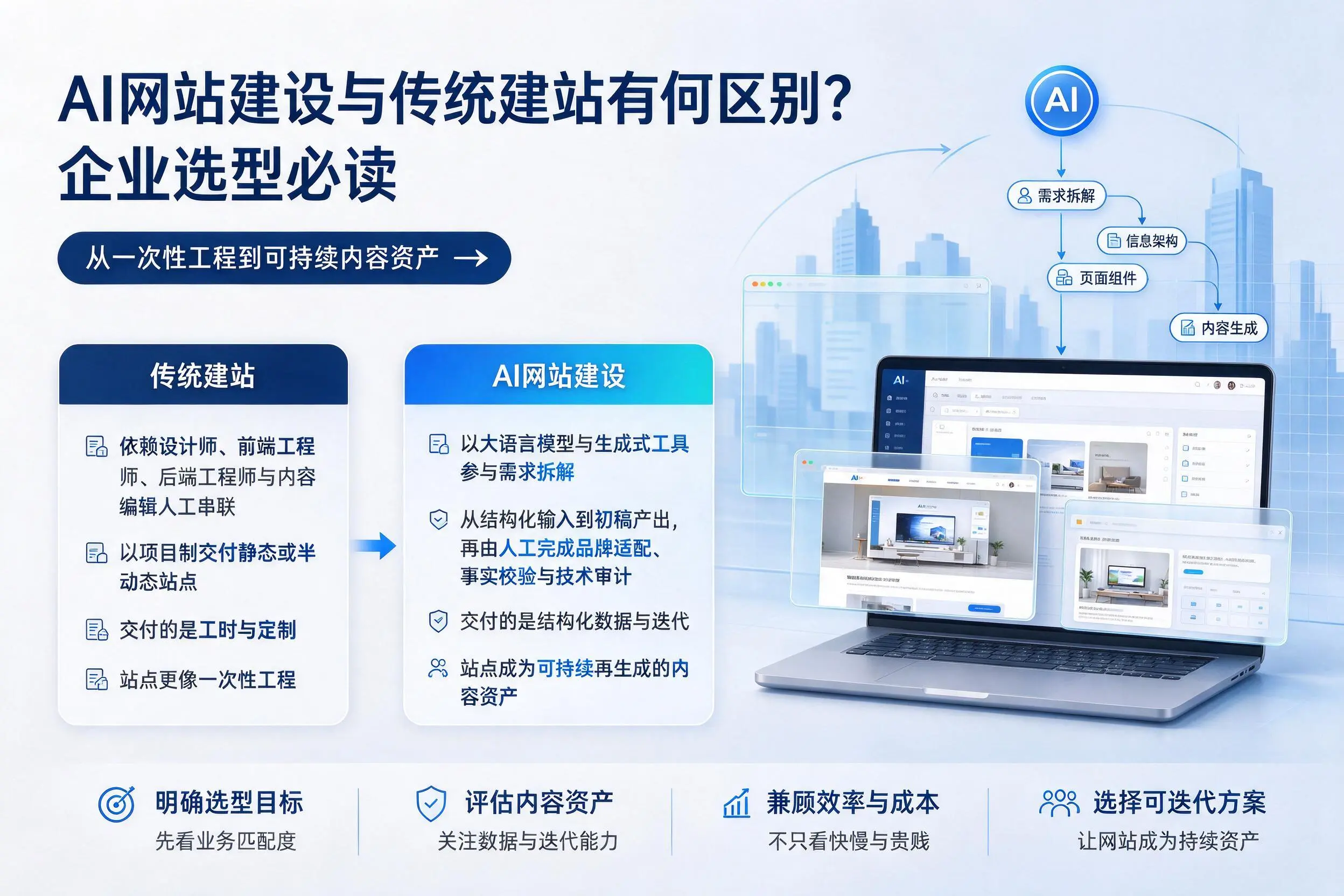 AI网站建设与传统建站有何区别?雅安企业选型必读