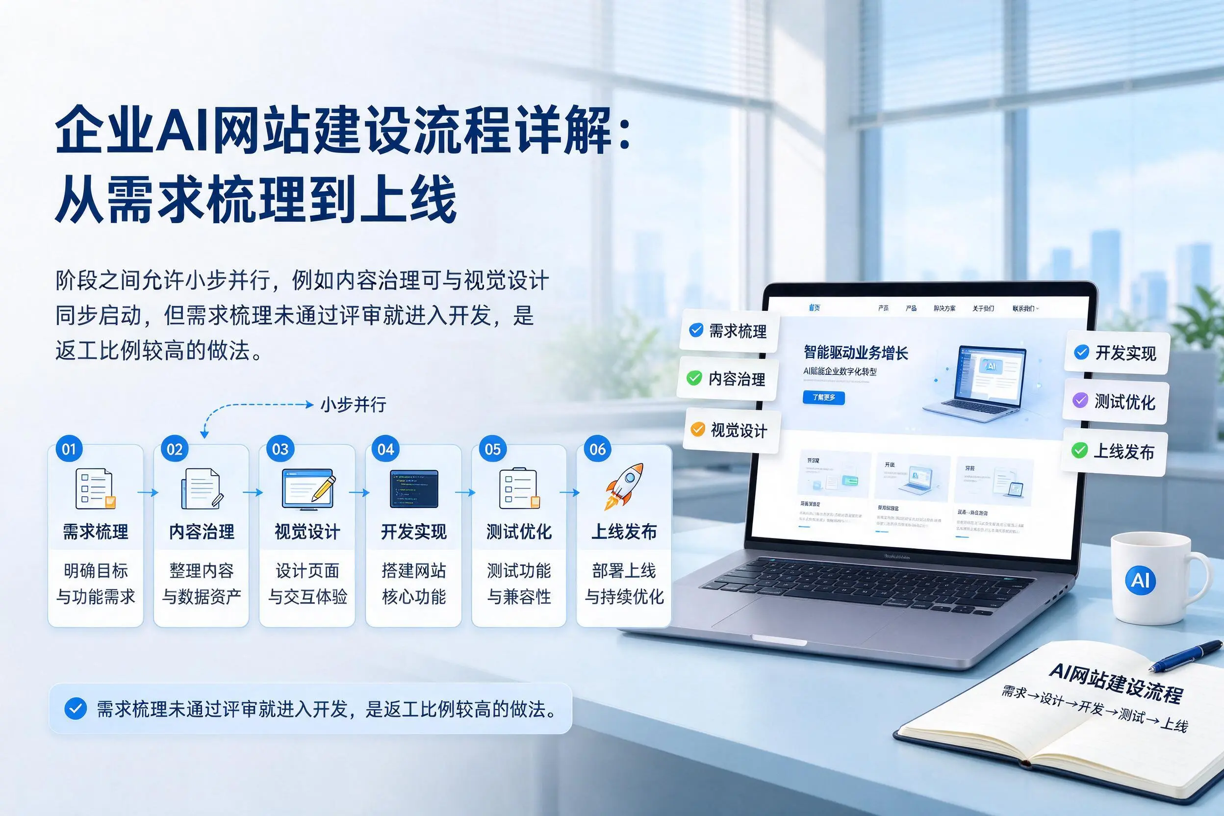 雅安企业AI网站建设流程详解：从需求梳理到上线