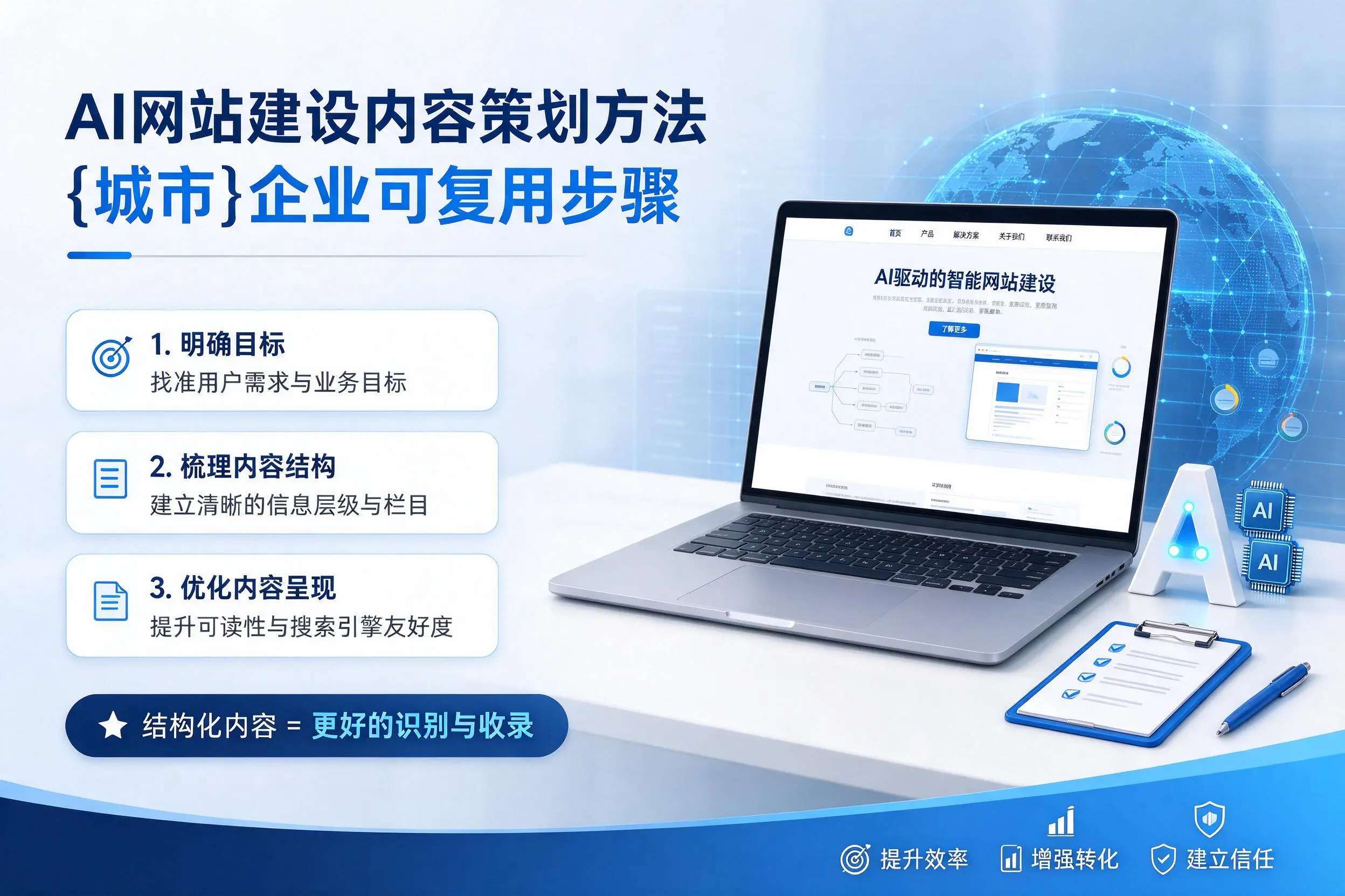 AI网站建设内容策划方法,雅安企业可复用步骤