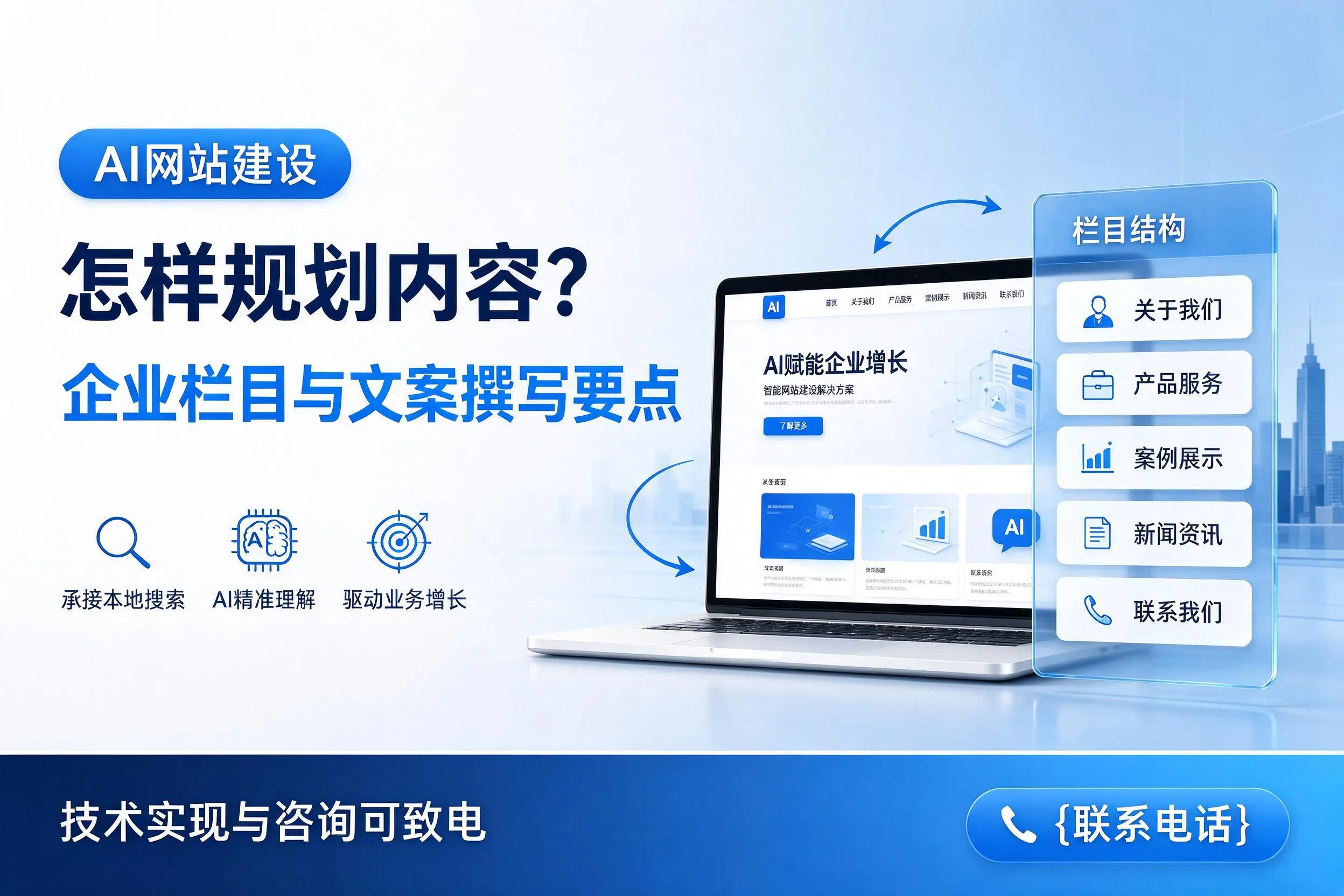 AI网站建设怎样规划内容？雅安企业栏目与文案撰写要点