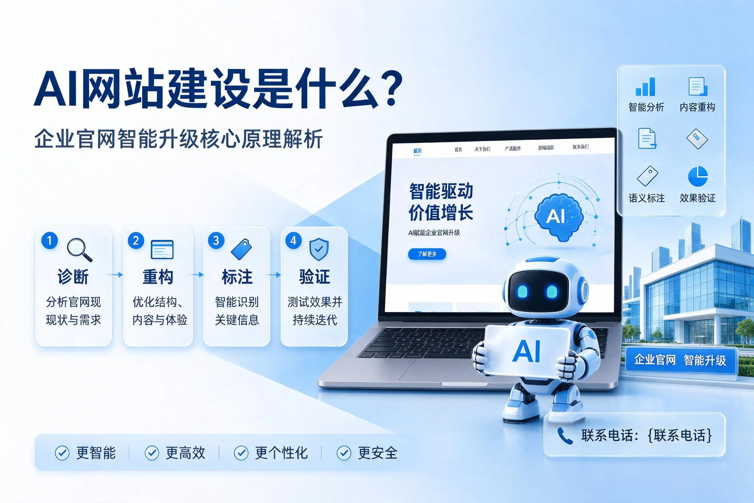 AI网站建设是什么？雅安企业官网智能升级核心原理解析
