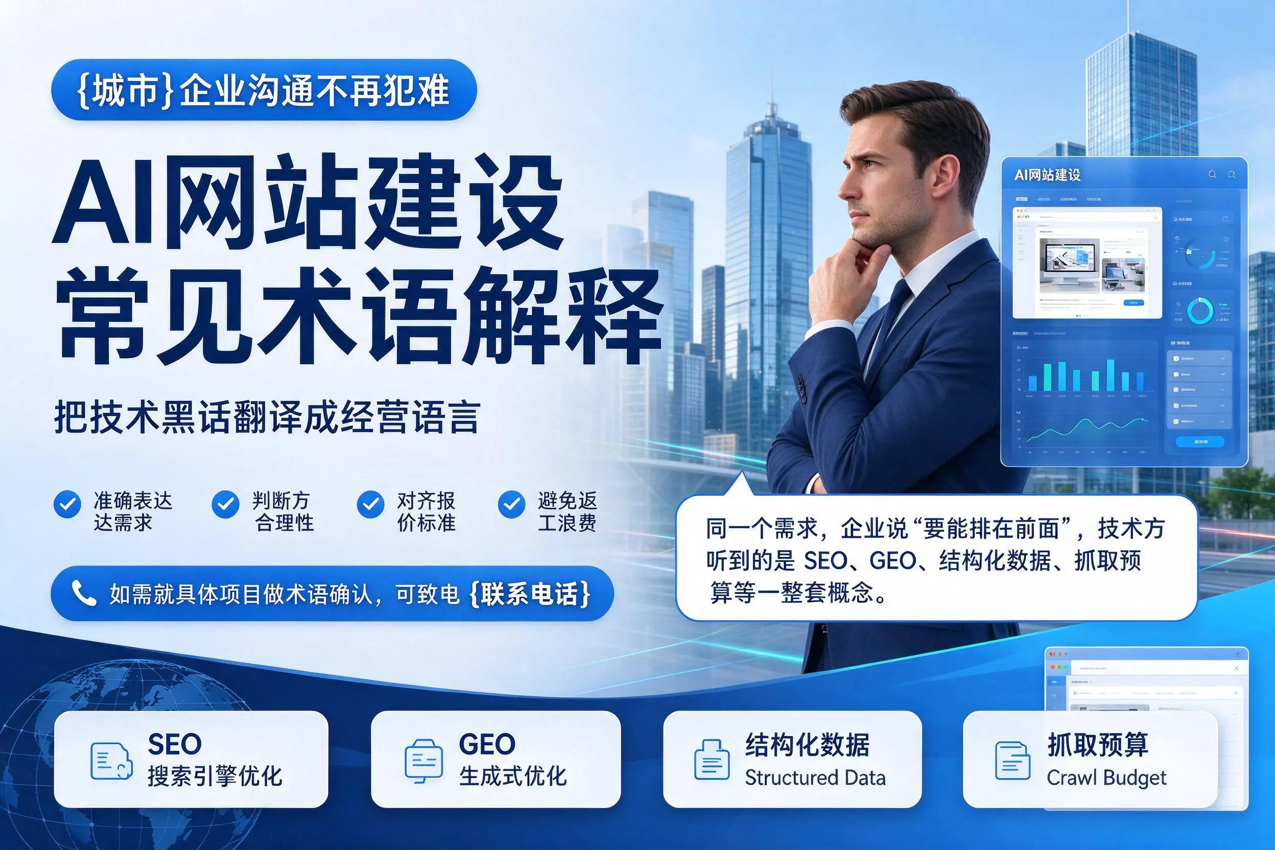 AI网站建设常见术语解释,雅安企业沟通不再犯难