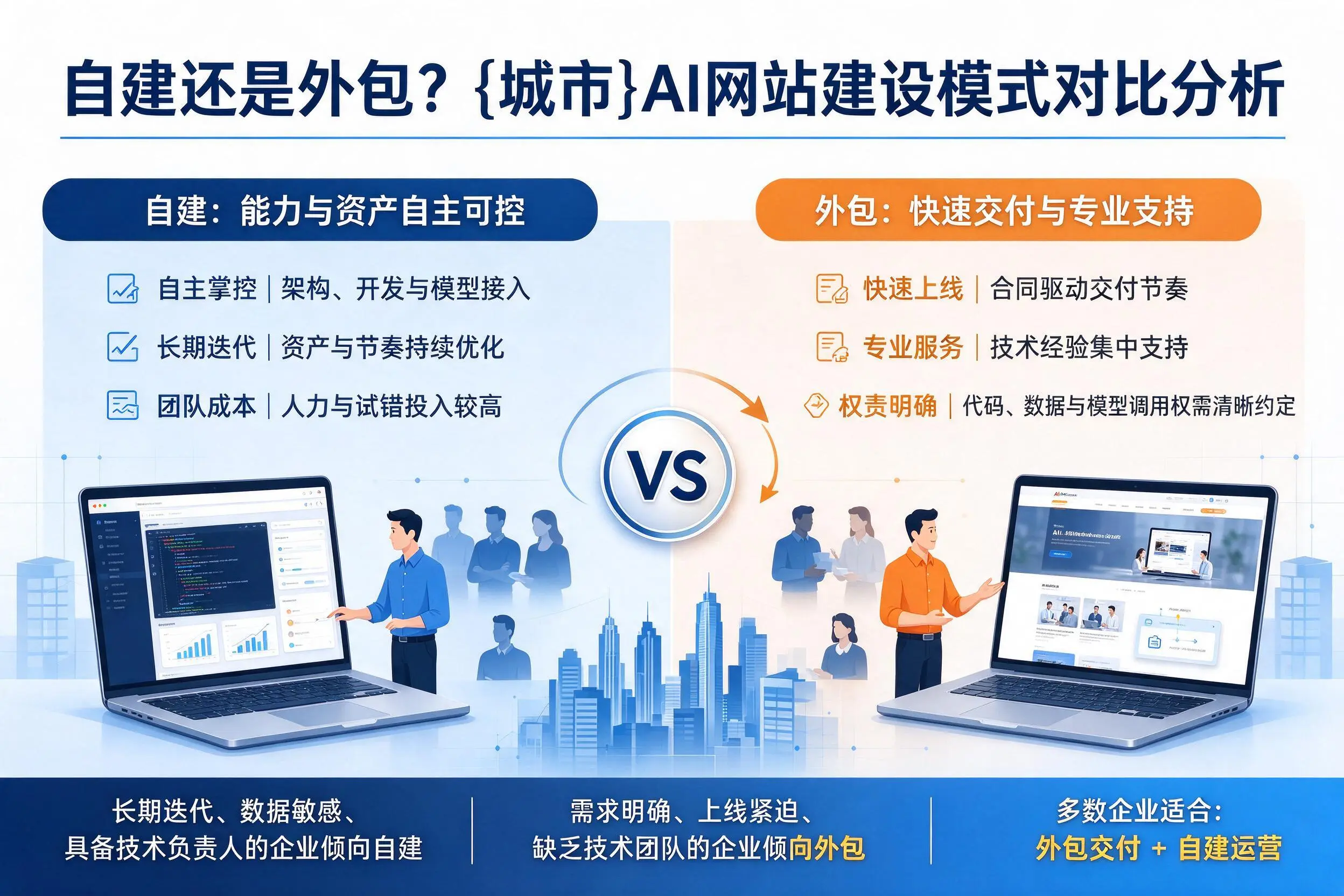 自建还是外包?雅安AI网站建设模式对比分析