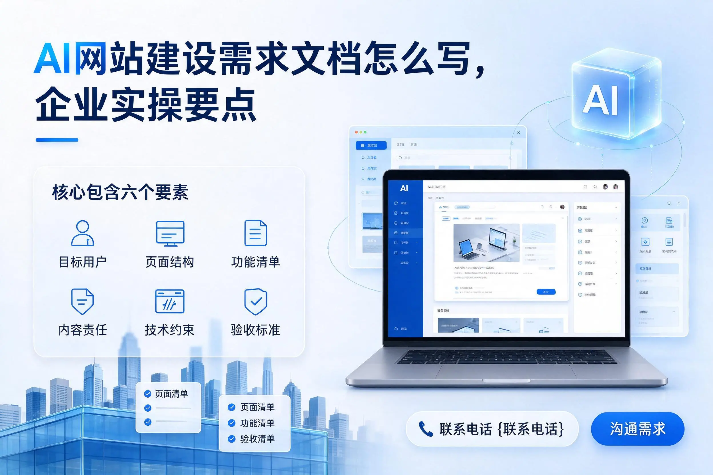 AI网站建设需求文档怎么写,雅安企业实操要点