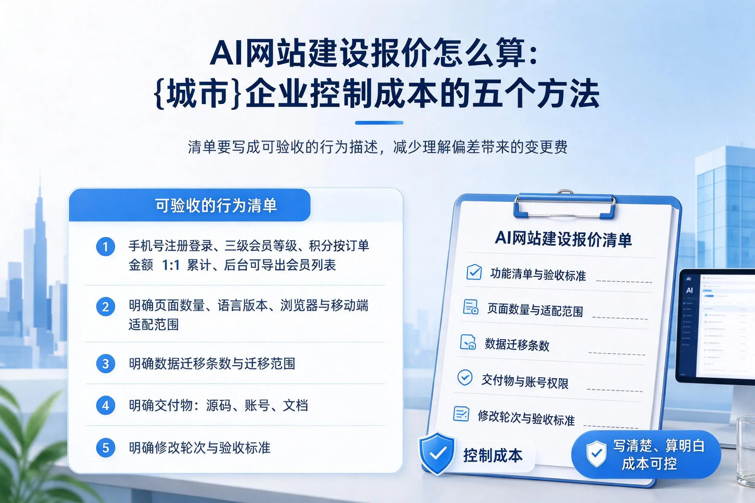 AI网站建设报价怎么算:雅安企业控制成本的五个方法